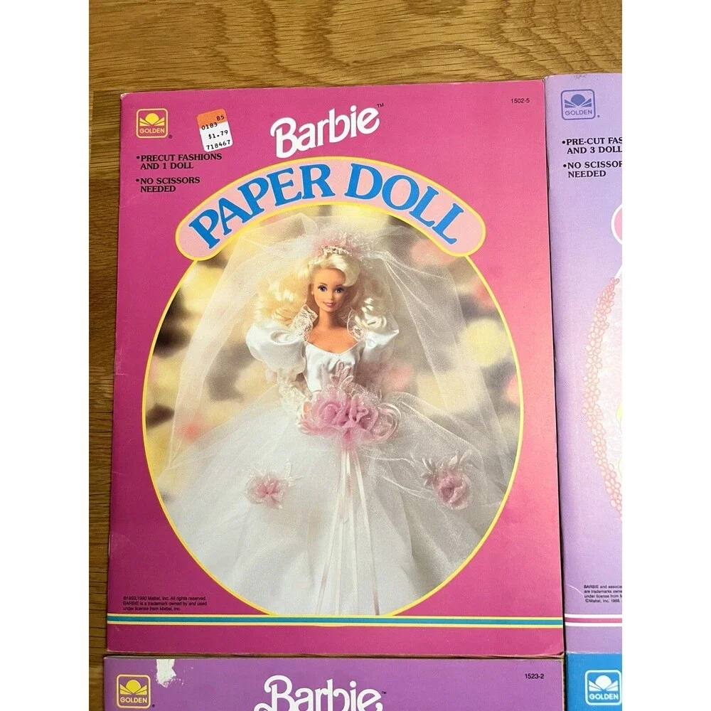 Vintage Barbie Paper Doll Lot of 5 Golden Book Lot - Picture 5 of 14